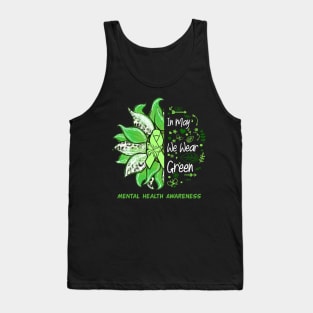 In May We Wear Green Daisy Mental Health Awareness Tank Top